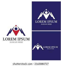 M Letter Logo Template vector illustration design