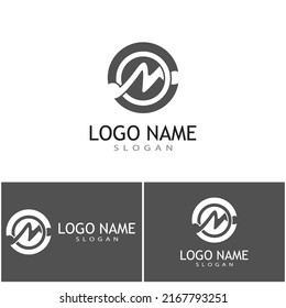 Diseño de ilustraciones vectoriales de plantillas de logotipos de letras M