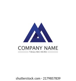 M Letra Logo Template logotipo de diseño de ilustración vectorial para empresas e identidad