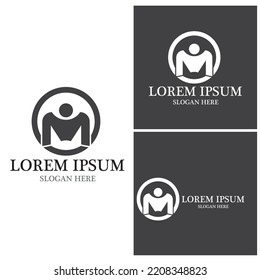 M Letter Logo Template vector illustration design