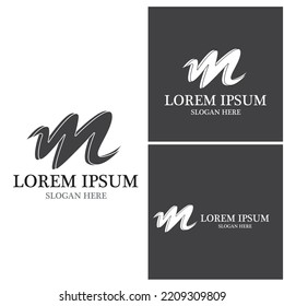 M Letter Logo Template vector illustration design