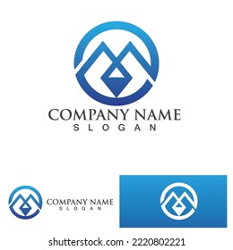 M Letter Logo Template vector illustration design