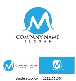 M Letter Logo Template vector illustration design
