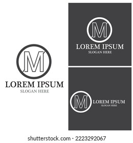 M Letter Logo Template vector illustration design