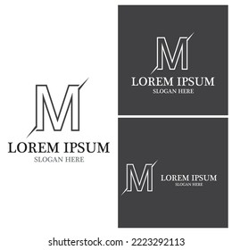 M Letter Logo Template Vektorgrafik Design