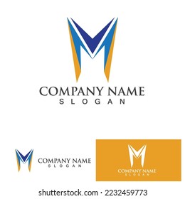 M Letter Logo Template vector illustration design