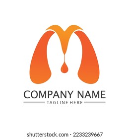 M Letter Logo Template vector illustration design