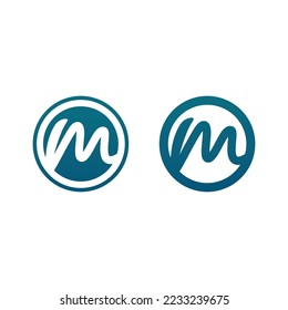 M Letter Logo Template Vektorgrafik Design