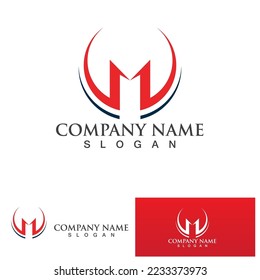 M Letter Logo Template vector