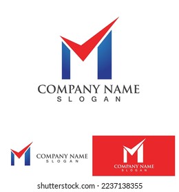 M Letter Logo Template vector illustration design