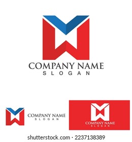 M Letter Logo Template vector illustration design