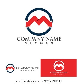M Letter Logo Template vector illustration design