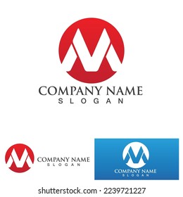 M Letter Logo Template vector illustration design