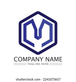 M Letter Logo Template vector illustration design