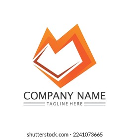 M Letter Logo Template vector illustration design
