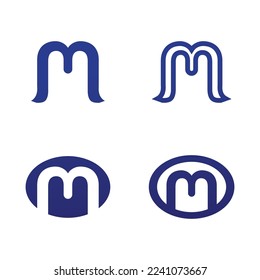 M Letter Logo Template vector illustration design