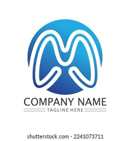M Letter Logo Template vector illustration design