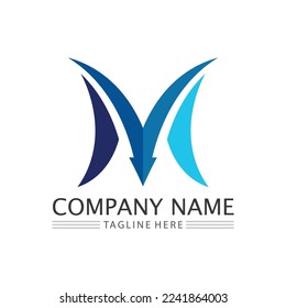 M Letter Logo Template vector illustration design