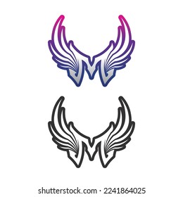M Letter Logo Template vector illustration design