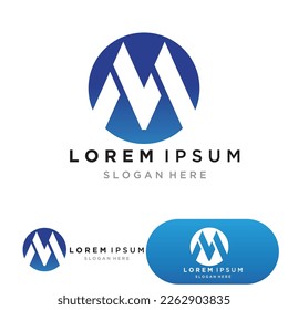 M Letter Logo Template vector illustration design