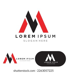 M Letter Logo Template vector illustration design
