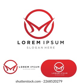 Diseño de ilustraciones vectoriales de plantillas de logotipos de letras M
