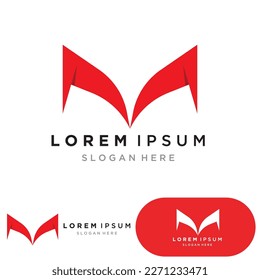 M Letter Logo Template vector icon illustration design