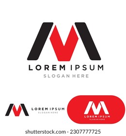 M Letter Logo Template vector illustration design