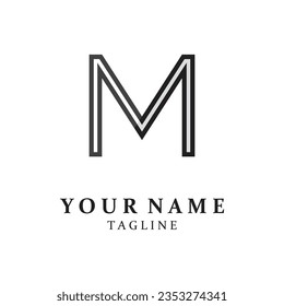 M Letter Logo Template vector illustration design
