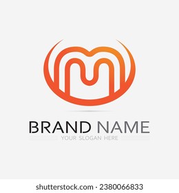 M Letter Logo Template vector illustration design