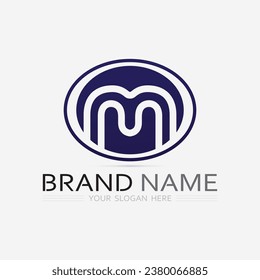 M Letter Logo Template Vektorgrafik Design