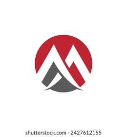 Diseño de ilustración vectorial de plantilla de logotipo M Letter