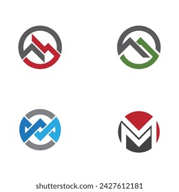 M Letter Logo Template vector illustration design