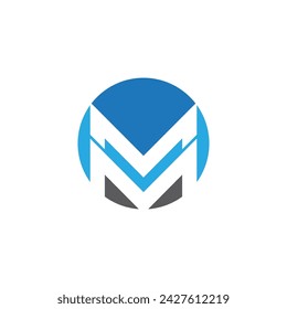 M Letter Logo Template vector illustration design