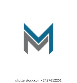 Diseño de ilustración vectorial de plantilla de logotipo M Letter