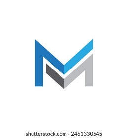 M Letter Logo Template vector illustration design