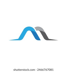 M Letter Logo Template vector illustration design