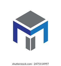 M Letter Logo Template vector illustration design
