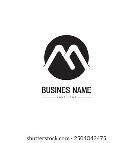 Diseño de Ilustración vectorial de Plantilla de logotipo de letra M