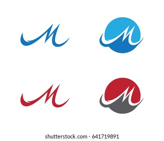 M Letter Logo Template Vector Illustration