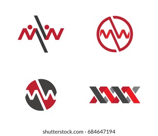 M Letter Logo Template vector illustration design
