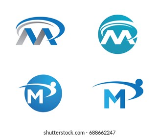 M Letter Logo Template vector illustration design