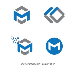 M Letter Logo Template vector illustration design