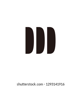 M letter logo. Three pillar logo