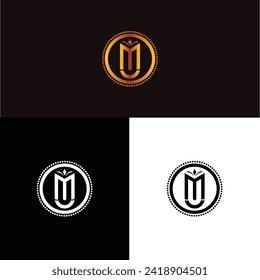 m letter logo, u letter logo, letter mark logo, word mark logo, initial letter