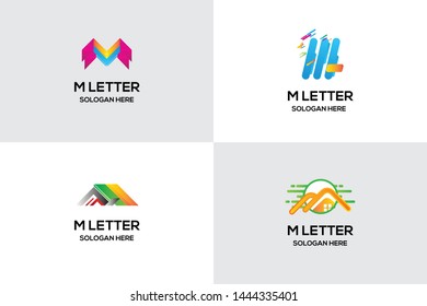 M Letter Logo Unique Design