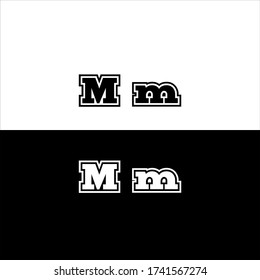 M-Buchstaben Logo-Vektordesign mit kleinem Großbuchstaben