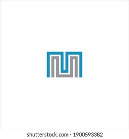 M letter logo vector design on white color background. m icon