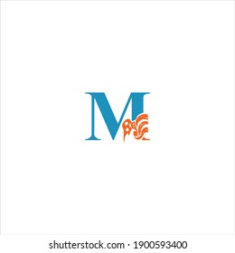 M letter logo vector design on white color background. m icon
