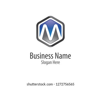 M letter logo vector icon illustration